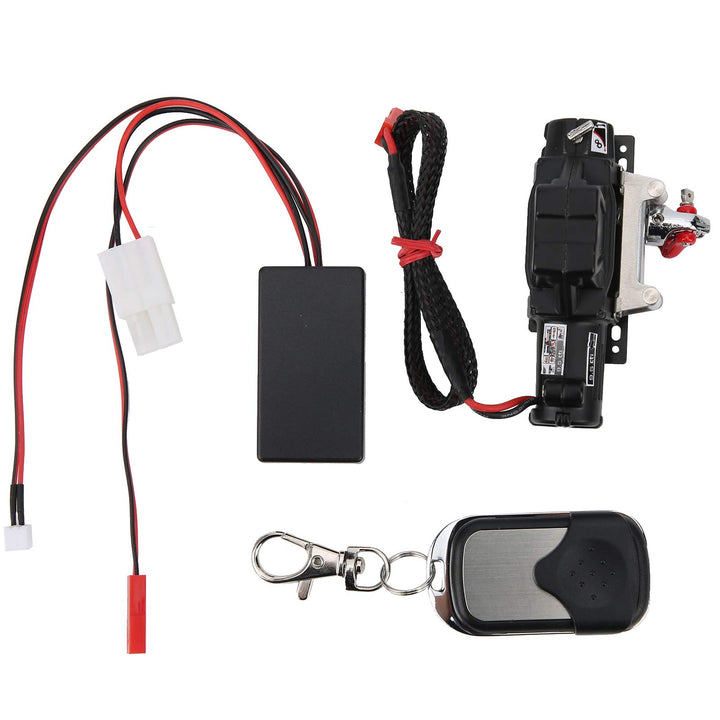 RC Crawler Winch Kit, RC Winch Fernbedienung RC Zubehör Kompatibel für CC01 SCX10 / D90 TF2 1/10 RC