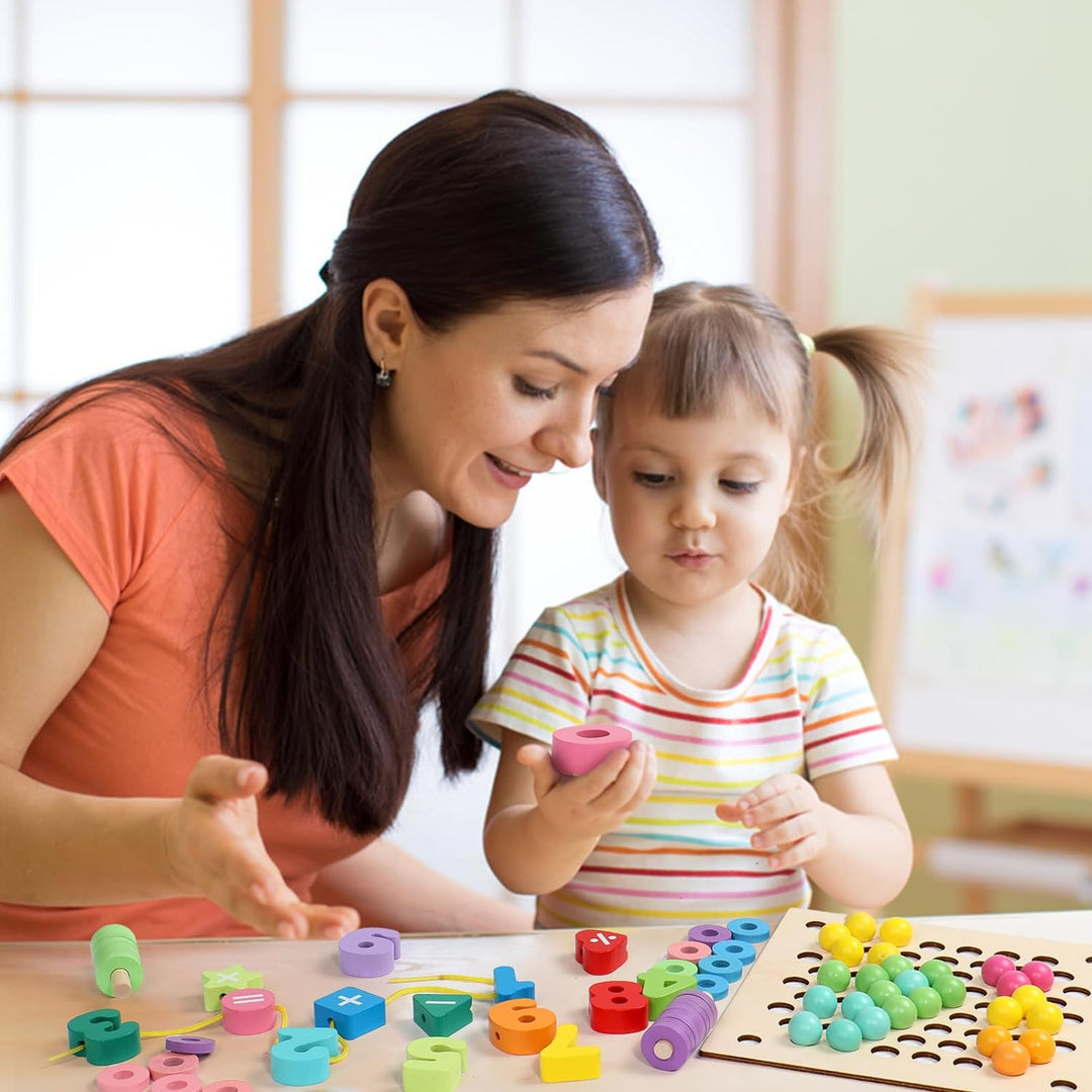 Akokie Spielzeug ab 3 Jahre Montessori Spielzeug Holzspielzeug Spiele ab 3 Jahren - 6 IN 1 Magnetspi