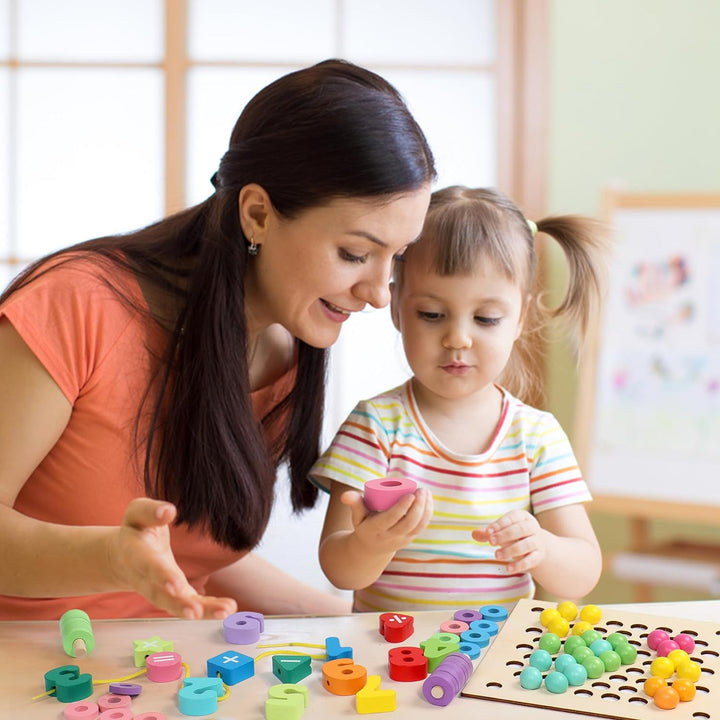 Akokie Spielzeug ab 3 Jahre Montessori Spielzeug Holzspielzeug Spiele ab 3 Jahren - 6 IN 1 Magnetspi