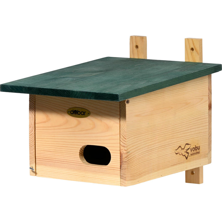 dobar VOBU Nistkasten aus Holz für Mauersegler - Höhlen-Nistkasten mit Ø 64 x 32 mm Einflugloch - Gr