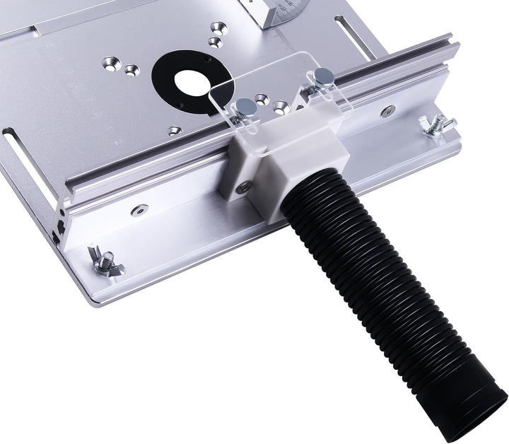 Set mit 3 Frästisch Einlegeplatten, Aluminium Frästisch für Oberfräse mit Halterung Fasenmoment, Tis