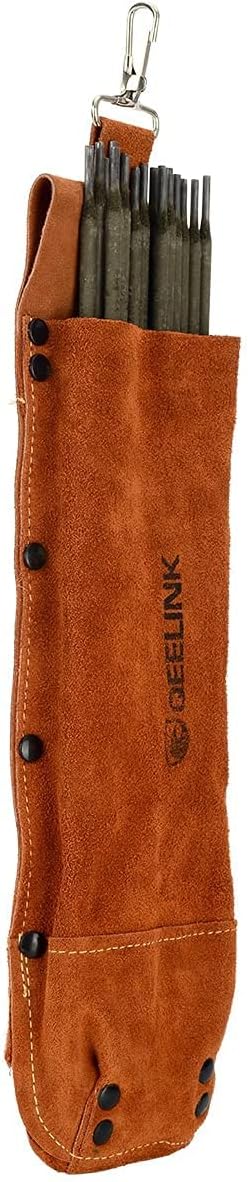 QeeLink Schweisserschürze Leder mit 6 Taschen, Lederschürze – Flammhemmende & Hitzebeständige Arbeit