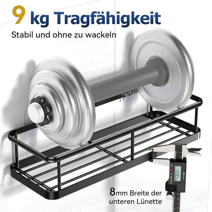 YASONIC Duschablage ohne Bohren Badezimmer Organizer, Badregal Duschregal ohne Bohren, Duschhalterun