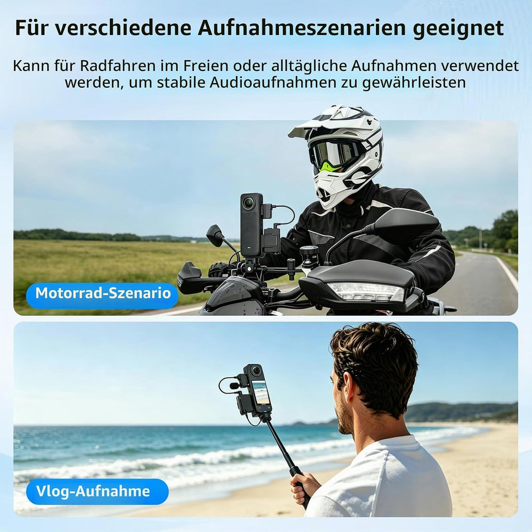 Mic Cold Shoe Extension Bracket Adapter Mount for Insta360 X4/X3/ONE X2 Camera Compatible with DJI M