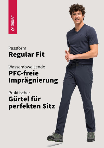 Maier Sports Herren Outdoorhose Nil, funktionale Wanderhose, atmungsaktive Trekking-Hose mit Rollup-