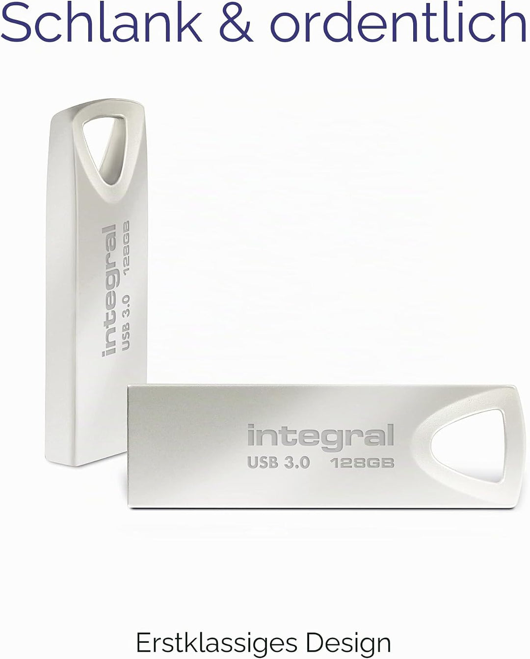 Integral 128GB USB-Speicher 3.2 Gen 1 Flash-Laufwerk Fusion mit Metallgehäuse, bis zu 110MB/s Arc 3.