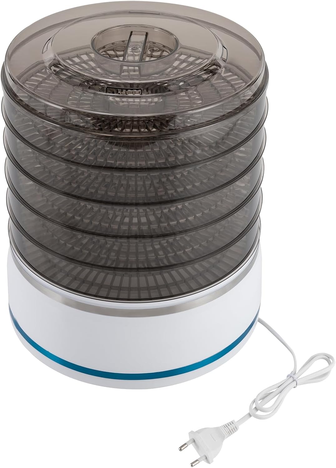 Dörrautomat Edelstahl Lebensmittel Dehydrator mit 5 Einlegefächer, 35-70°C Lebensmitteltrockner, 72H