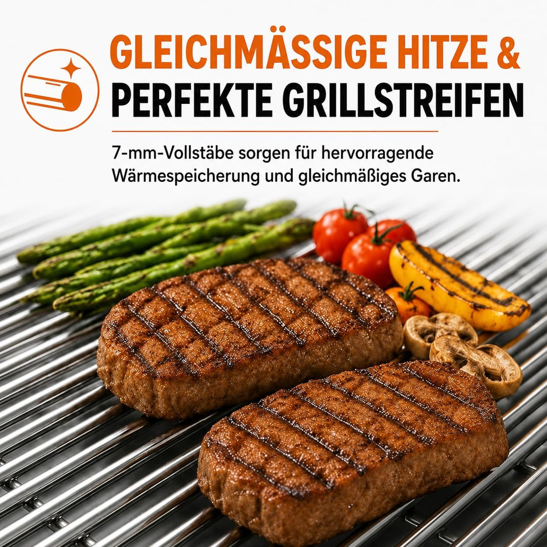 Edelstahl Grillrost für Weber Spirit 300 Serie E-310/S-310/E-320/S-320, Grillrost Ersatz for Weber S