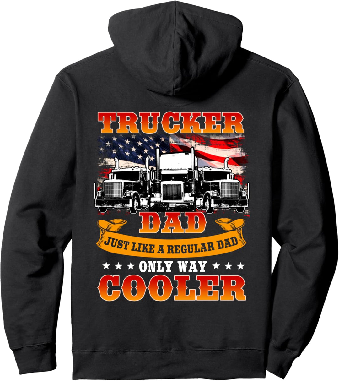 Trucker Dad Design auf der Rückseite der Kleidung Pullover Hoodie