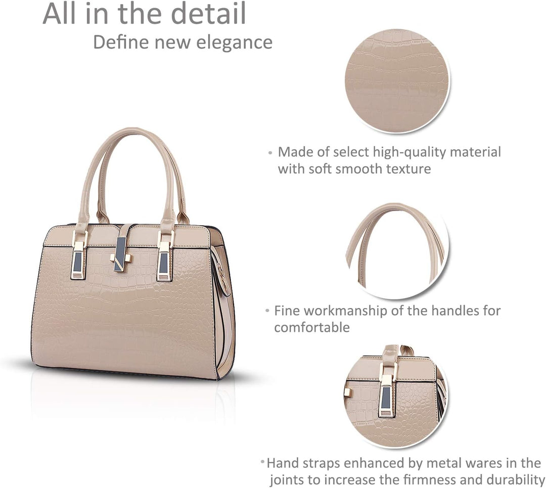 Nicole&Doris Damen Handtaschen neue Umhängetasche Lackleder Shell schultertasche Henkeltaschen Tasch