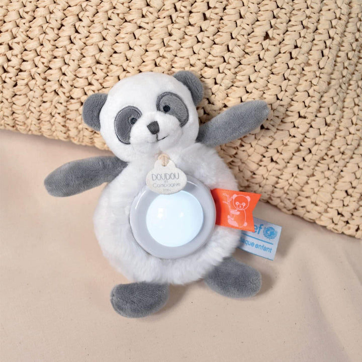 Doudou et Compagnie - Nachtlicht – Panda – Schwarz und Weiss – 20 cm – Bébé & Moi – Unicef – DC3996