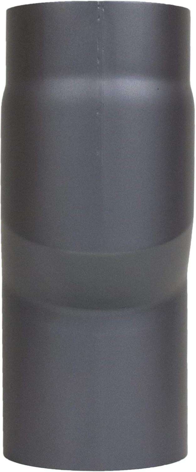 LANZZAS Ofenrohr Versatzbogen mit 40 mm Versatz - im Durchmesser Ø 120 mm - Farbe: gussgrau - Rauchr