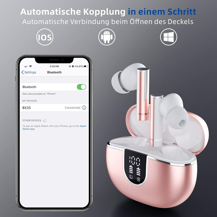 Ulfsaar Bluetooth Kopfhörer in Ear, 2023 Neue kabellose Bluetooth 5.3 HiFi Stereo Sport Ohrhörer mit