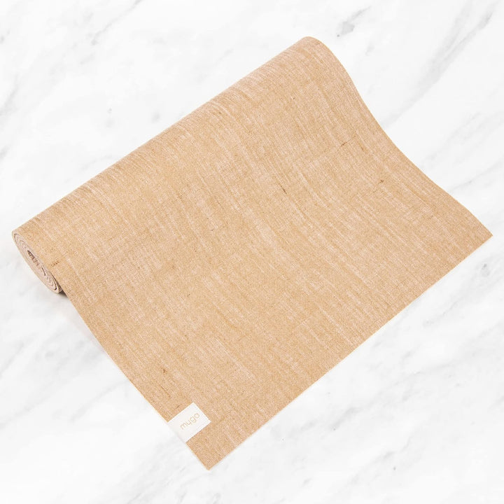 Myga Jute Yogamatte – Rutschfeste Gymnastikmatte, Pilates, Meditation &amp; Fitness – Mehrzweckmatte mit