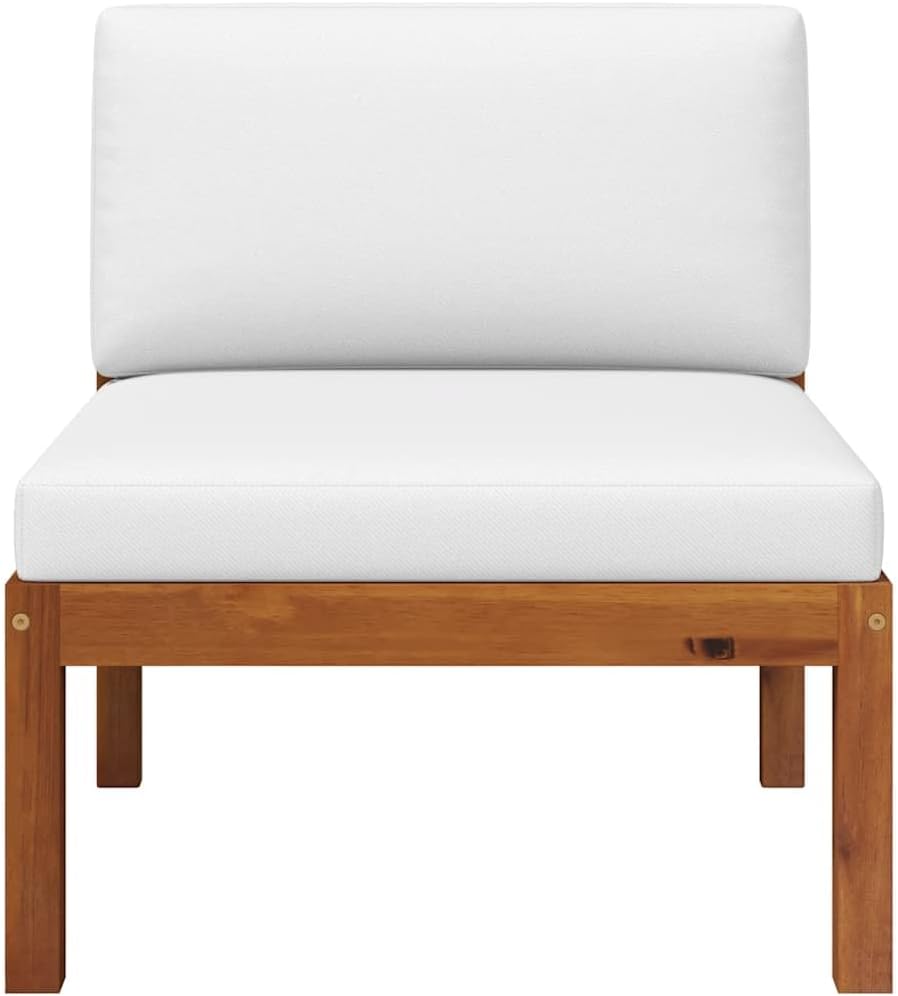 vidaXL Akazienholz Massiv Gartenmöbel 3-TLG. mit Auflagen Sofa Lounge Sitzgruppe Tisch Gartensofa Mi