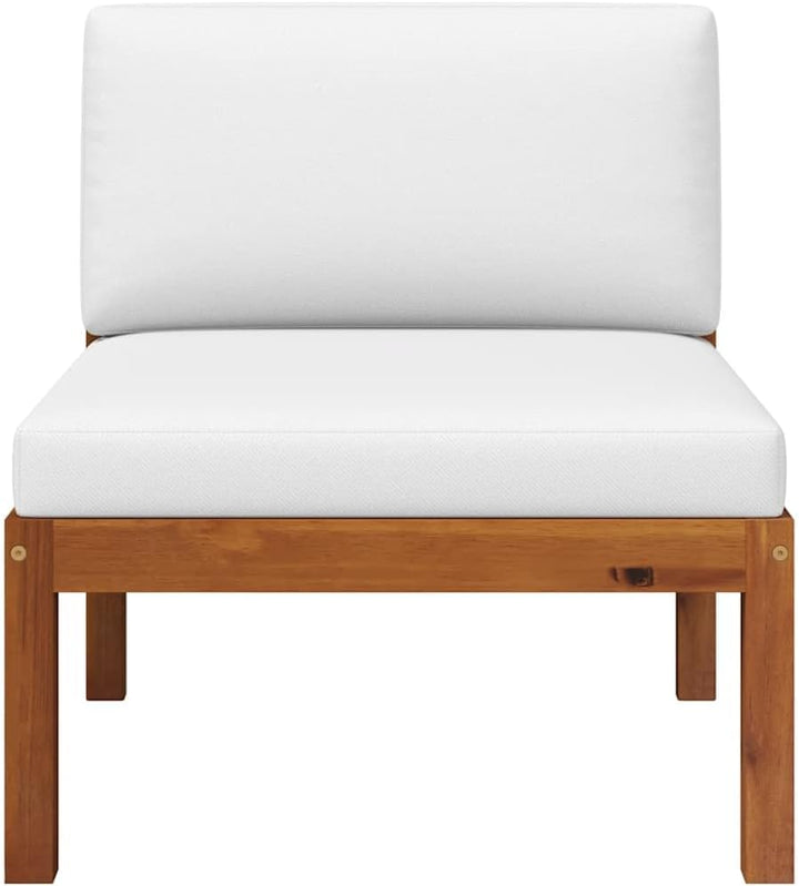 vidaXL Akazienholz Massiv Gartenmöbel 3-TLG. mit Auflagen Sofa Lounge Sitzgruppe Tisch Gartensofa Mi