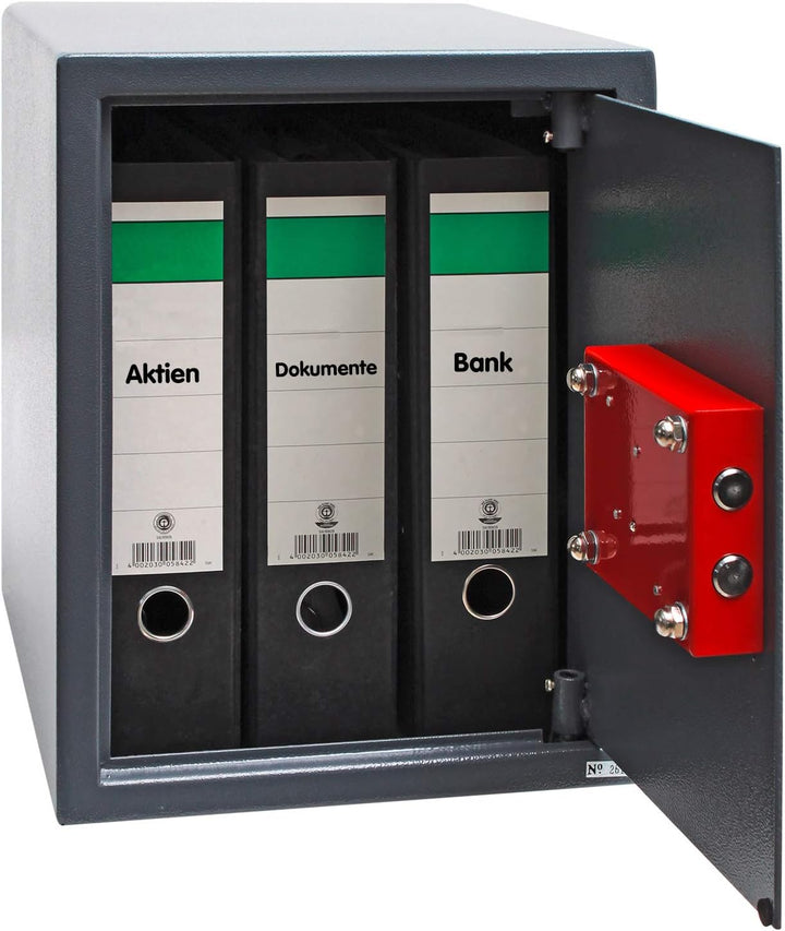 DEMA Möbeltresor 42L 30x37x38cm - Wandtresor, Wandsafe, Geldschrank, Safe - Mit Schlüssel, Robust, S