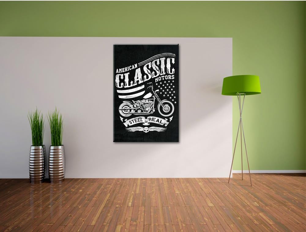 Dark Steel is real black Bild auf Leinwand, XXL riesige Bilder fertig gerahmt mit Keilrahmen, Kunstd