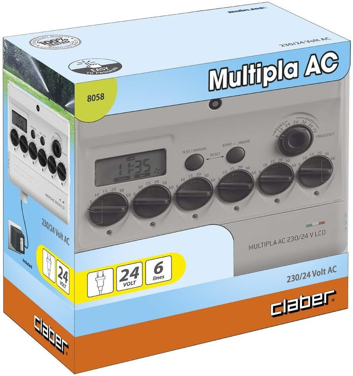 Claber D80580000 - Programador multipla con display corriente alterna 220/24v