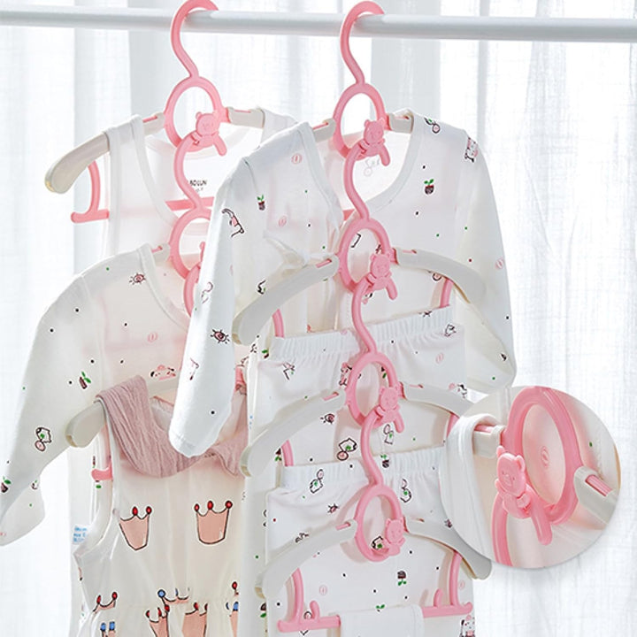 HGYZE Baby Kleiderbügel Kinder Antirutsch, 29-37cm Ausziehbare Kinderkleiderbügel mit Hosenständer,