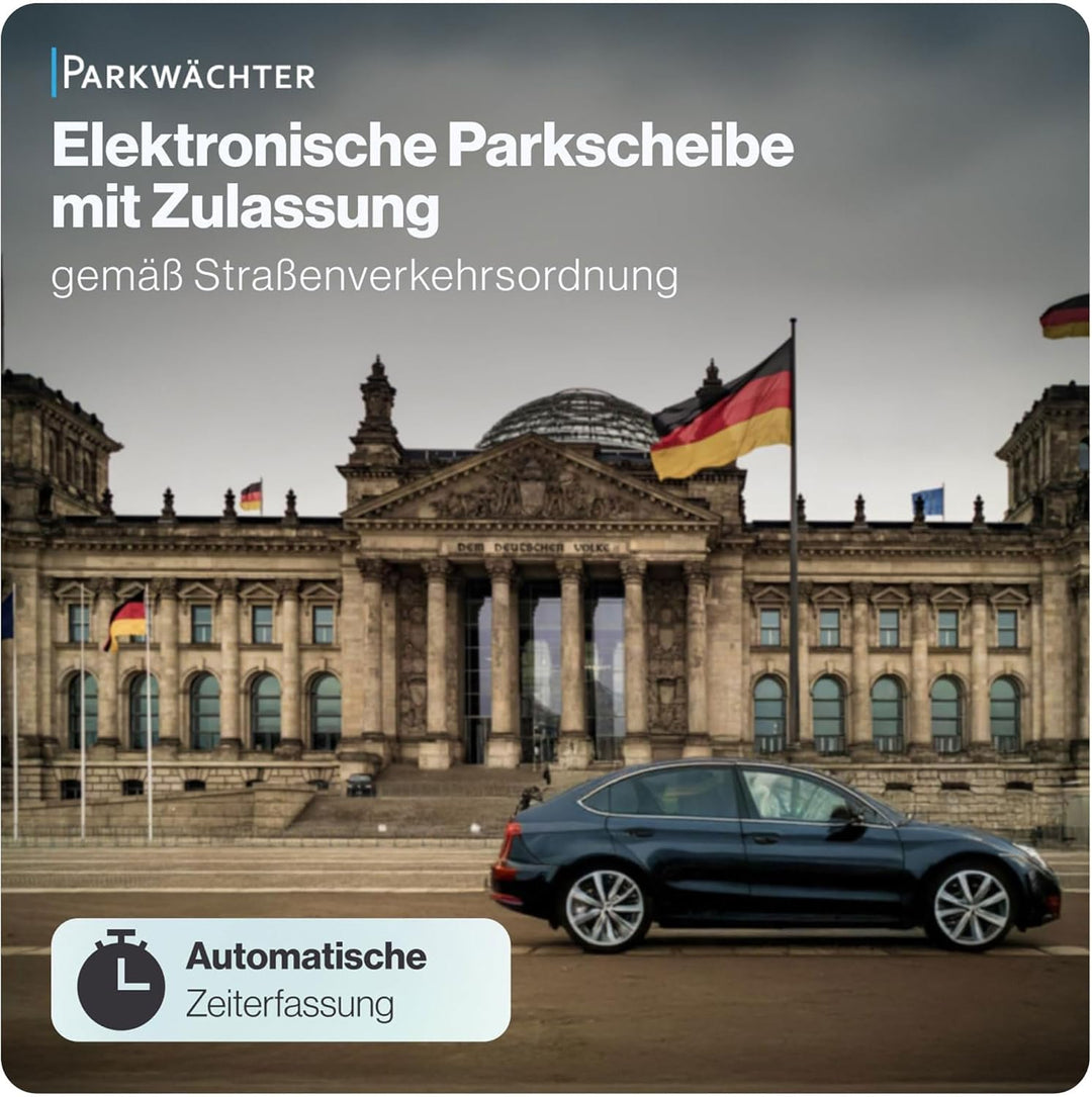 Parkwächter V1 automatische Parkscheibe gemäss der Strassenverkehrsordnung, Digitale Parkscheibe für