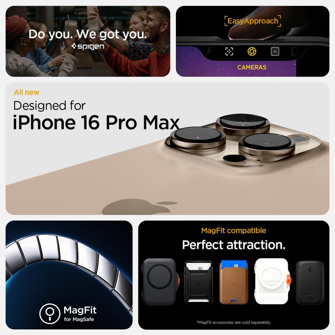 Spigen für iPhone 16 Pro Max Kamerasteuerung Aktivierte Hülle Tough Armor T (AI) MagFit, Kompatibel