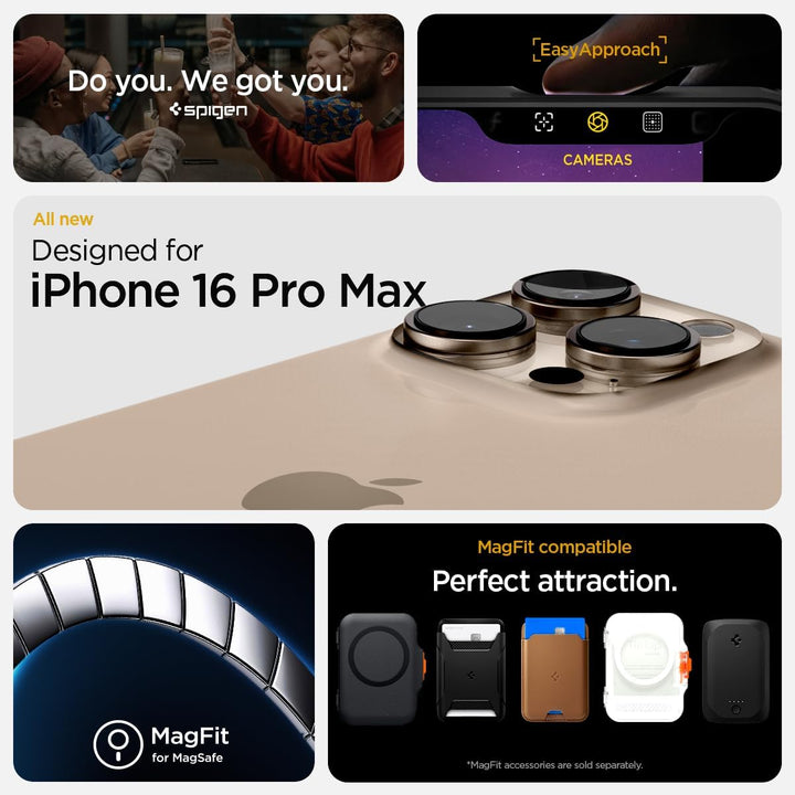 Spigen für iPhone 16 Pro Max Kamerasteuerung Aktivierte Hülle Tough Armor T (AI) MagFit, Kompatibel