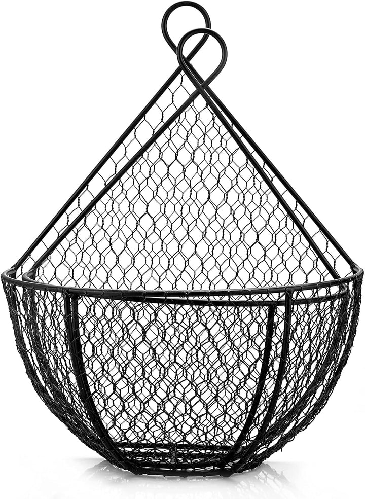 IGNPION 2 Stück Wandmontierter Obsthalter Korb Hängedisplay Obstkorb Obstaufbewahrung Ständer Rack D