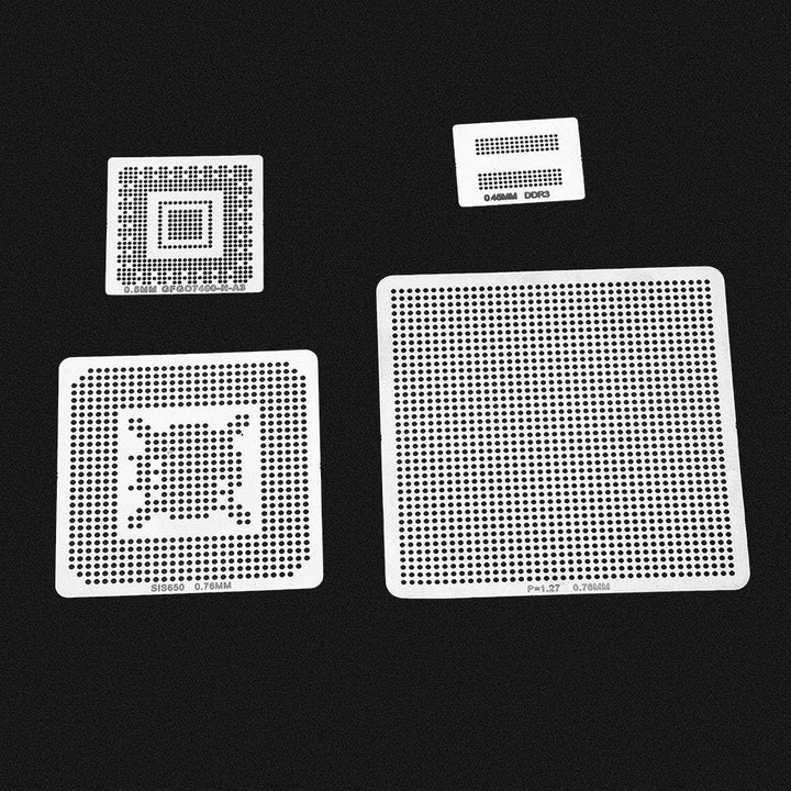 Digitales Profilmesser, BGA Reballing Schablonen, 130 Stück BGA Universal Reballing Rework Net Schab