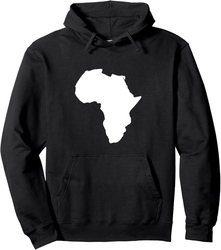 Weisse Afrika Karte Pullover Hoodie