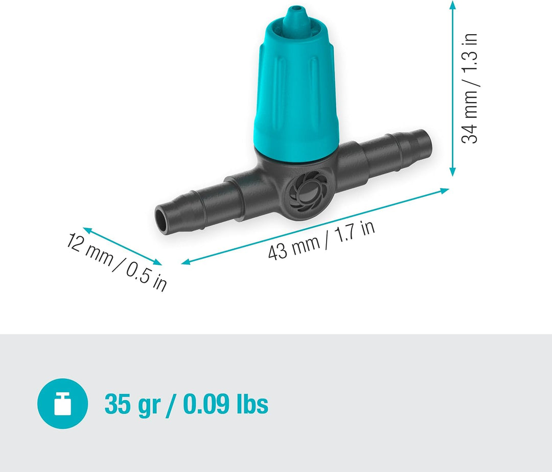 Gardena Micro-Drip-System regulierbarer Reihentropfer 0 bis 15 l/h: Tropfer für Bewässerungssysteme,