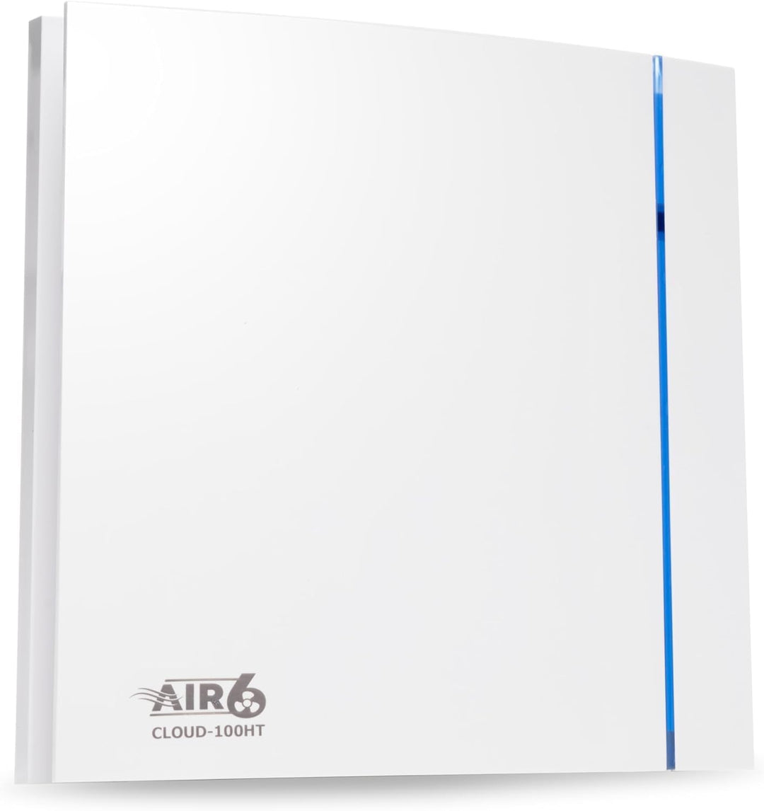 AIR 6 Badlüfter 100mm, Abluftventilator Für Badezimmer, WC, Bad Lüfter mit Timer, Leise und Leistung