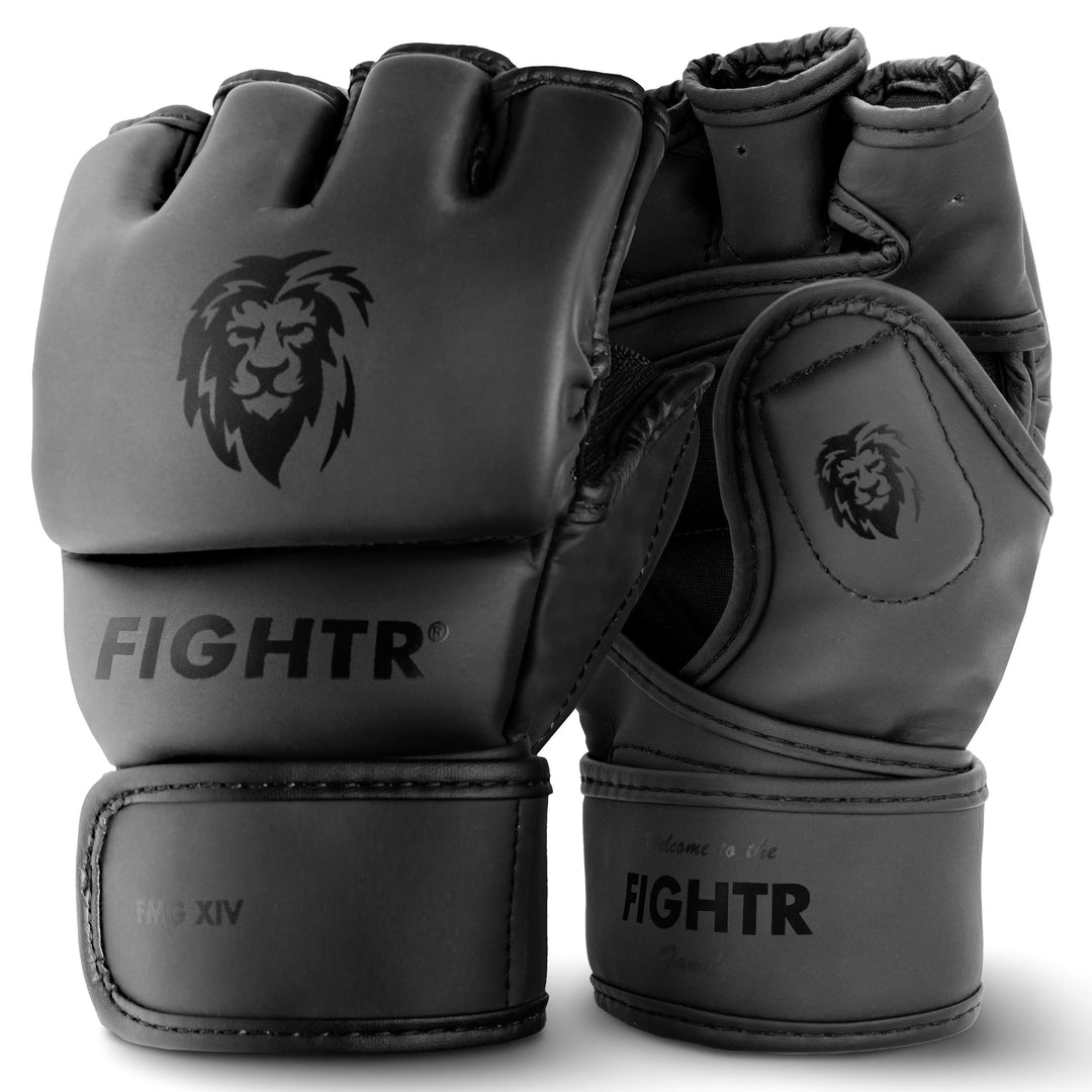 FIGHTR® Profi MMA Handschuhe für Grappling Sparring Training, Kickboxen Kampfsport Muay Thai Boxsack
