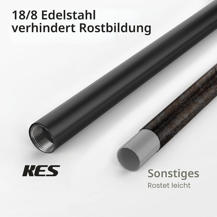 KES Toilettenpapierhalter Stehend Schwarz Klopapierhalter Edelstahl SUS304 Klorollenhalter Marmor To