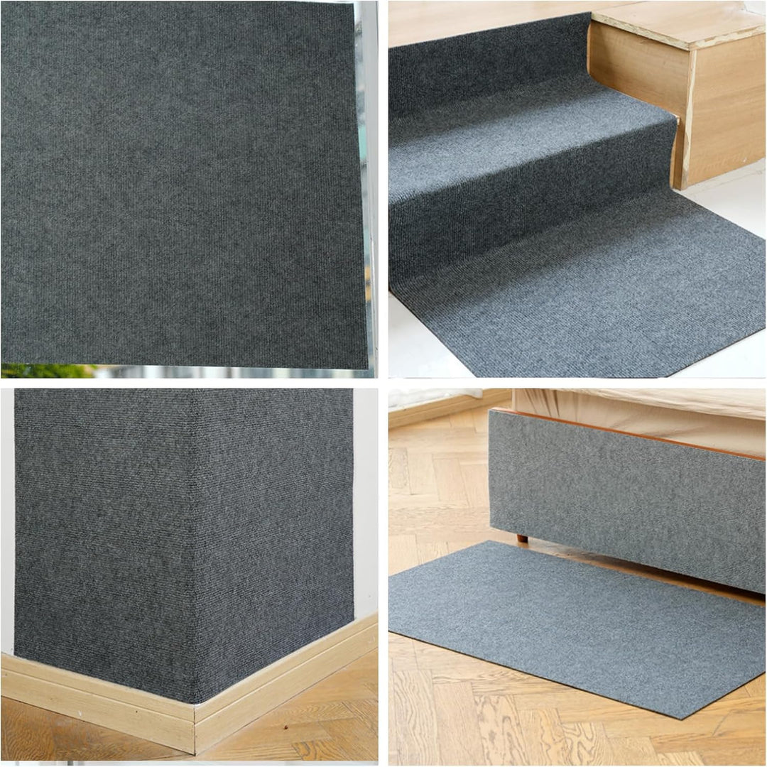 Kratzmatte Selbstklebend für Katze, Wand Kratzteppich Katze Schwarz, 40×200cm Kratzbretter Kratzschu