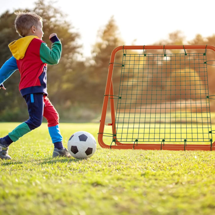Fussball Rebounder Rebound Netz Kickback Rot Rückprallwand Netz Rebound Kick Trainer Faltbar Kickbac