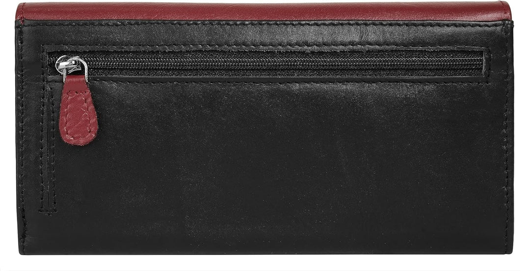 bruno banani Geldbörse Echt Leder Damen | elegante Geldbörse, 19 Kartenfächer, RFID-Schutz, Münz- un