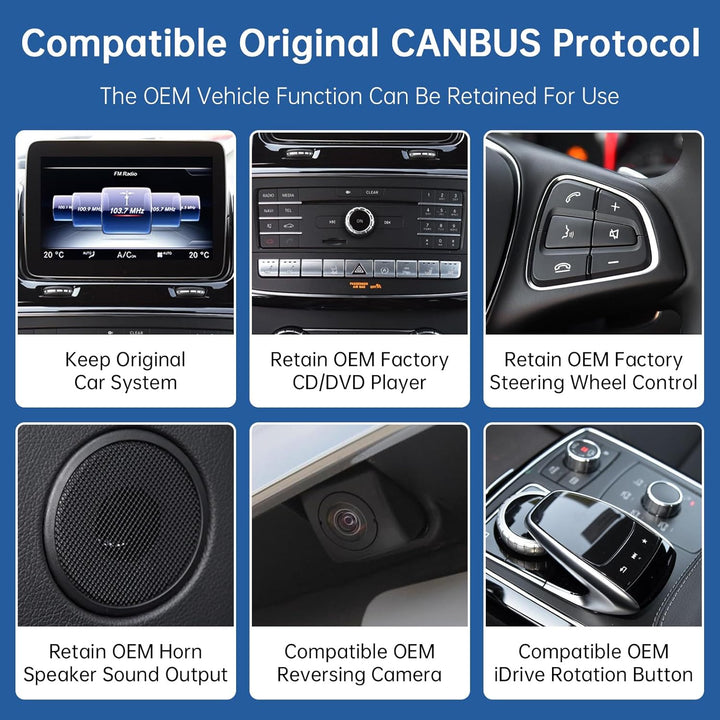 Road Top 12,3 Zoll Autoradio CarPlay für Mercedes Benz GLE GLS 2016-2018 | mit NTG5.0/5.1/5.2 System