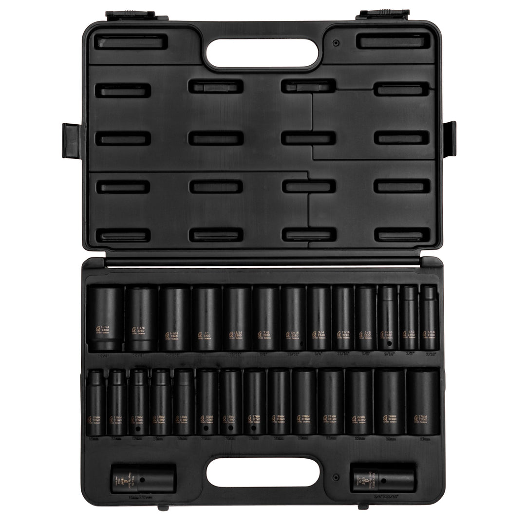 Sunex 5153DD 1/2 Antrieb Fraktionierte Metrisches Tief Master Impact Socket Set, 29 SAE & Metric Mas