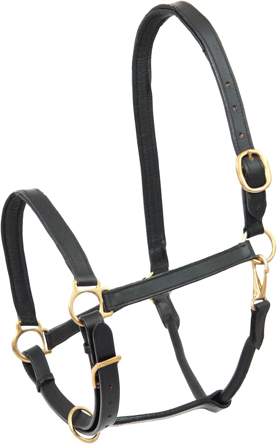 WALDHAUSEN Star Lederhalfter Robust Schwarz Pony, Schwarz Pony