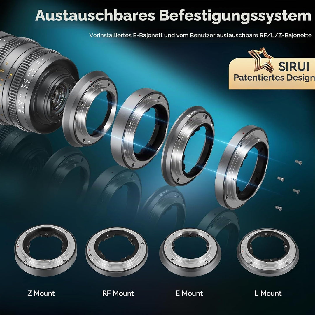 SIRUI VP-1 Vision Prime 1 T1.4 Vollformat-Cine-Objektivset, 35mm Kinoobjektiv mit manuellem Fokus un