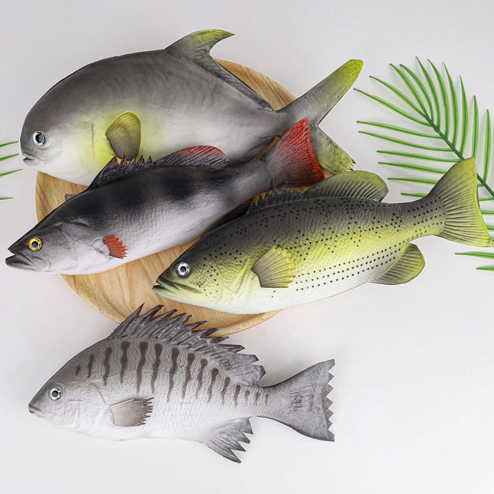 4 Stück Künstliche Fisch Deko Realistische Kunststoff Fische Dekoration Lebensmittel Aquarium Küche