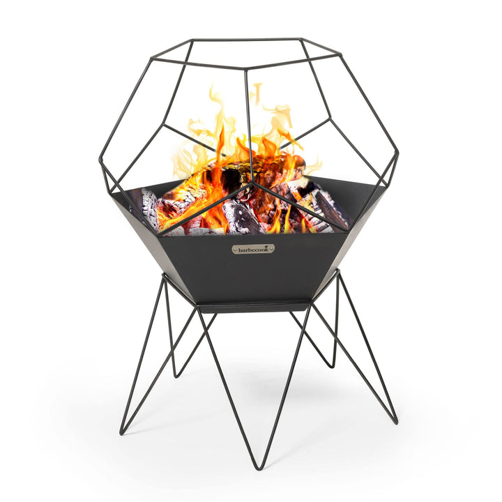 Barbecook Jura feuerkorb Garten klein, terassen Dekoration, schwarz, 42.5x42.5x70cm Schwarz Ø 60 Sta