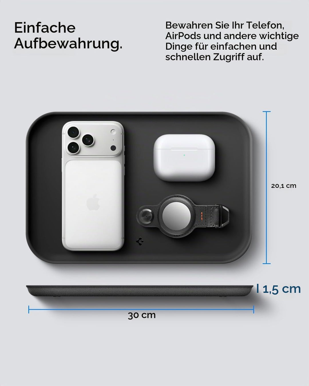 Spigen Ablageschale für Schlüssel und Geldbörse, Organizer Schale für Büro und Küche [Elegantes &amp; Vi
