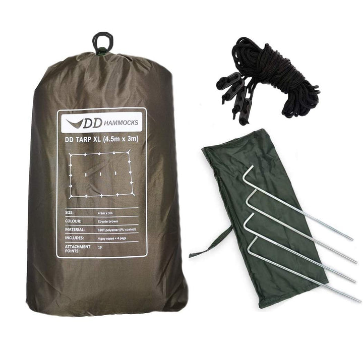 DD Tarp XL Regendach Zelt Plane - Coyote braun