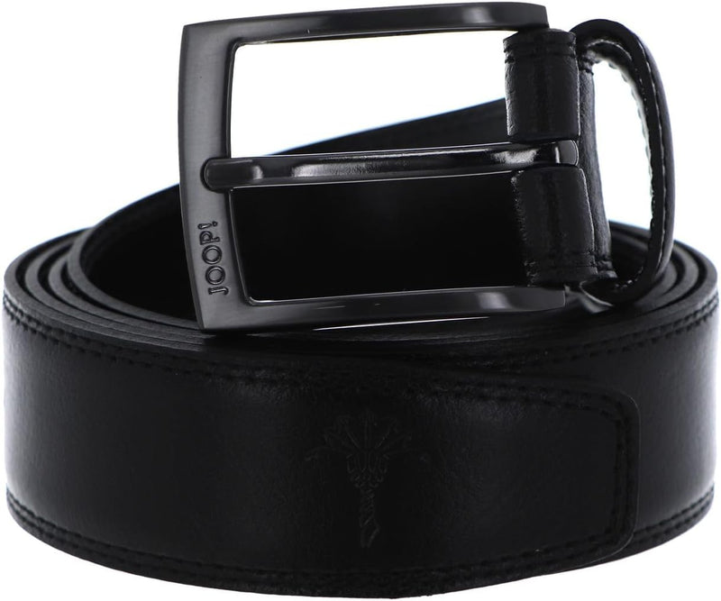 Joop! Herren Gürtel - Coll. Belt 3,5 cm, Echtleder, Dornschliesse, doppelte Nähte, Logo (100 cm, Sch