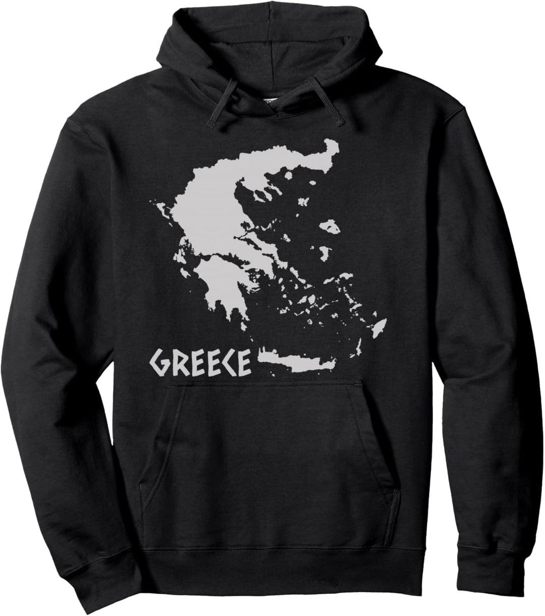 Greece Griechische Karte Pullover Hoodie