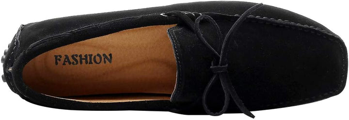 Jamron Herren Weich Wildleder Fahrschuhe Halbschuhe Handgefertigt Moccasin Slippers Grosse Grösse 41