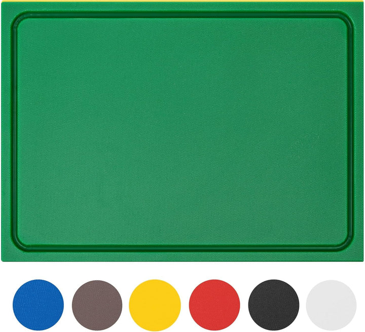 Muvell stabiles Schneidebrett Kunststoff | Grün, 35x25x2 cm | Spülmaschinenfest, EXTRA dick, messers