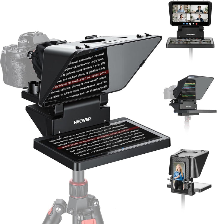 NEEWER 2 in 1 Teleprompter 11 Zoll mit Monitor, unterstützt Bildschirmspiegelung, tragbarer Prompter